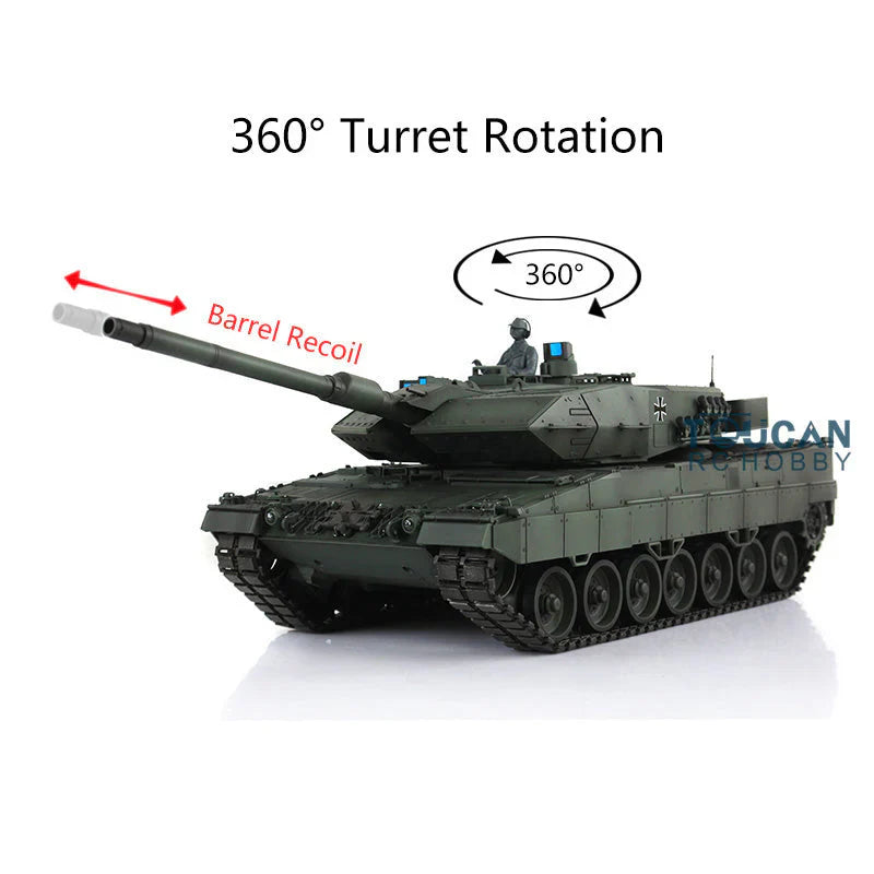 Heng Long® 1/16 RC Battle Tank Leopard 2A6 – Upgrade Edition – Metal Gearbox, Infrared Battle & Real Sound Effects