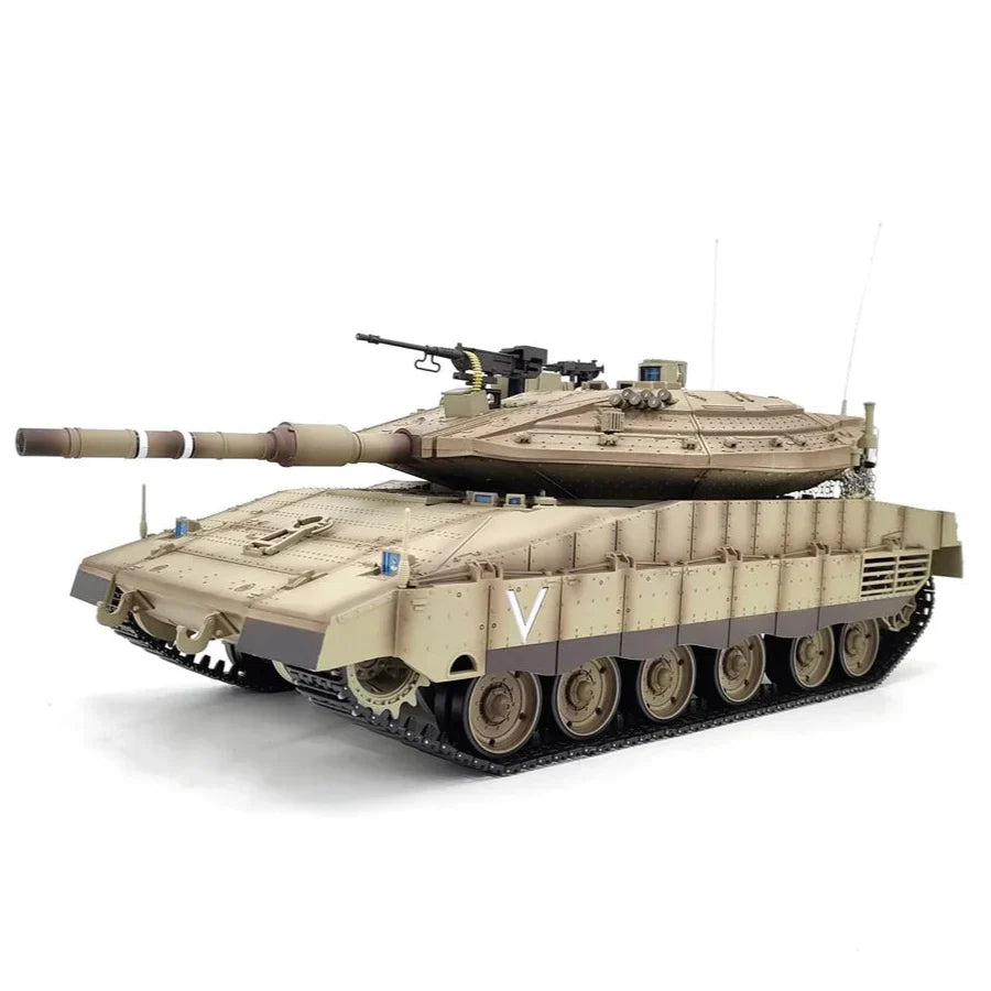 Heng Long® 1/16 RC Battle Tank Merkava MK IV – Upgrade Edition – Metal Gearbox, Infrared Battle, Real Sound & BB Shooting