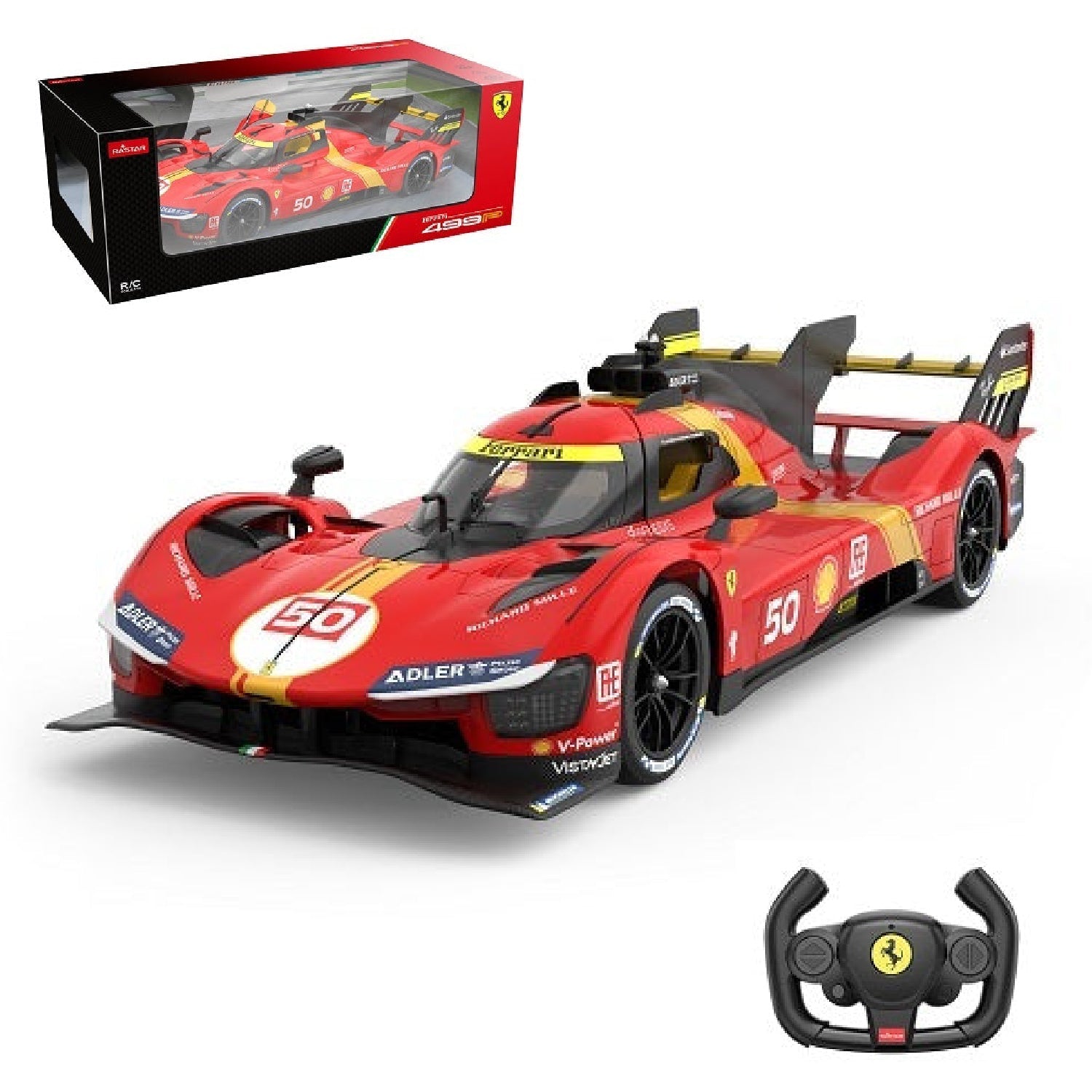 Ferrari 499P RC Car 1/14 Scale Licensed Remote Control Toy Car by Rastar