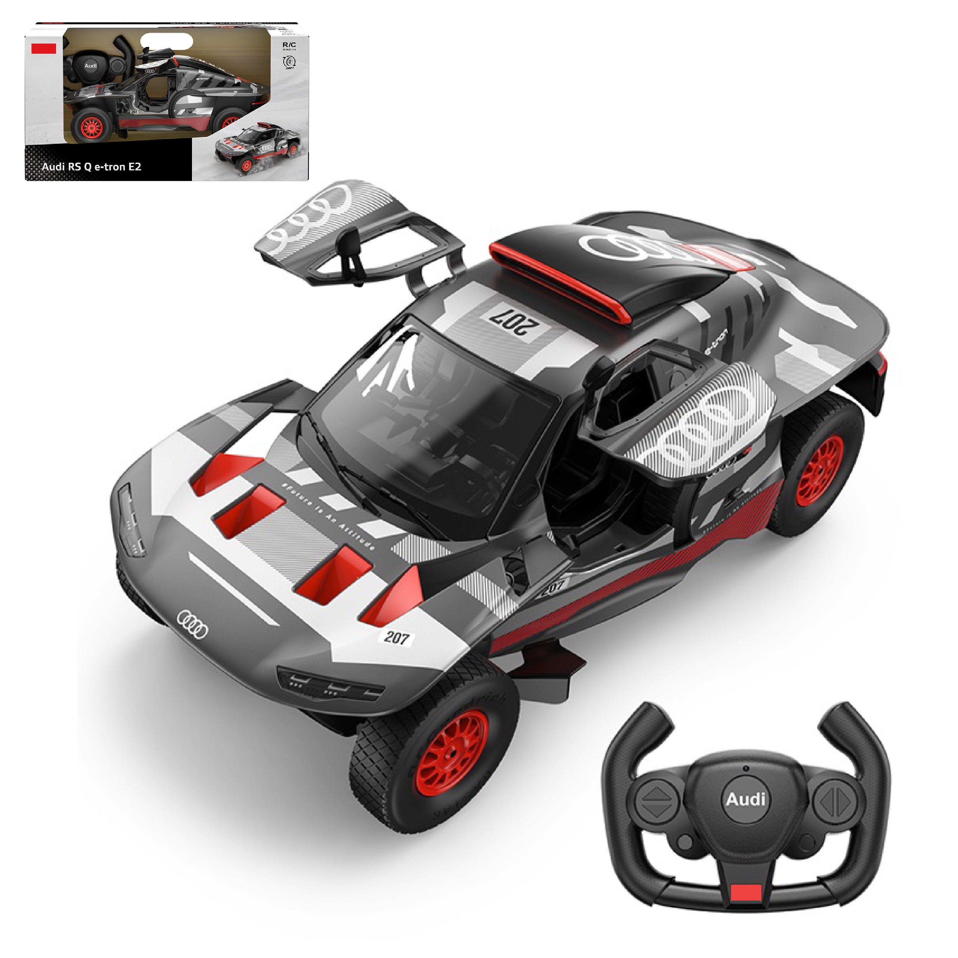 AUDI RS Q e-tron RC Car 1/14 Scale Licensed Remote Control Toy Car by Rastar