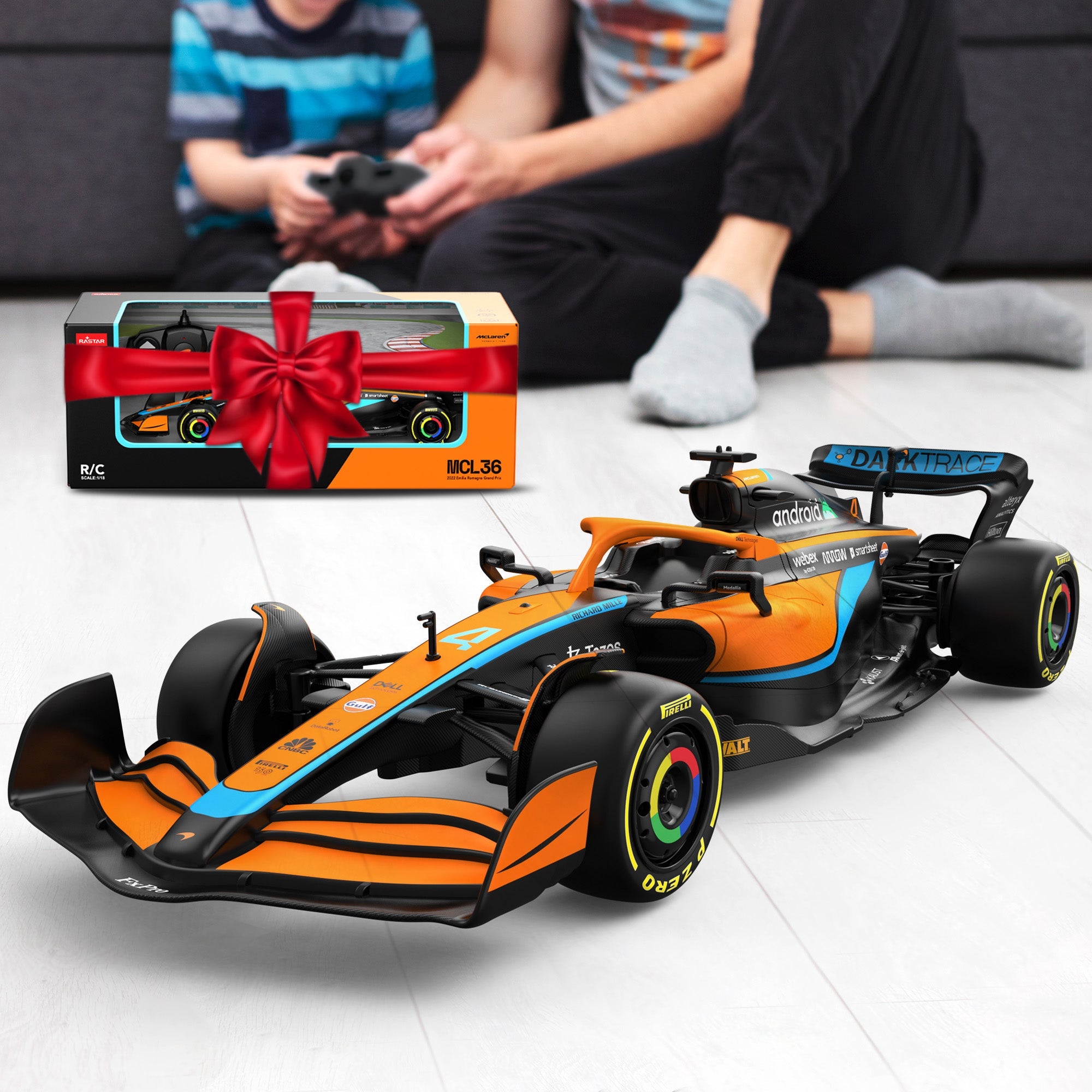 McLaren F1 MCL36 RC Car 1/18 Scale Licensed Remote Control Toy Car, Official F1 Merchandise by Rastar