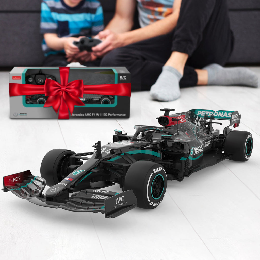 Mercedes-Benz F1 W11 EQ Performance 1/18 Scale Licensed Remote Control Toy Car, Official F1 Merchandise by Rastar