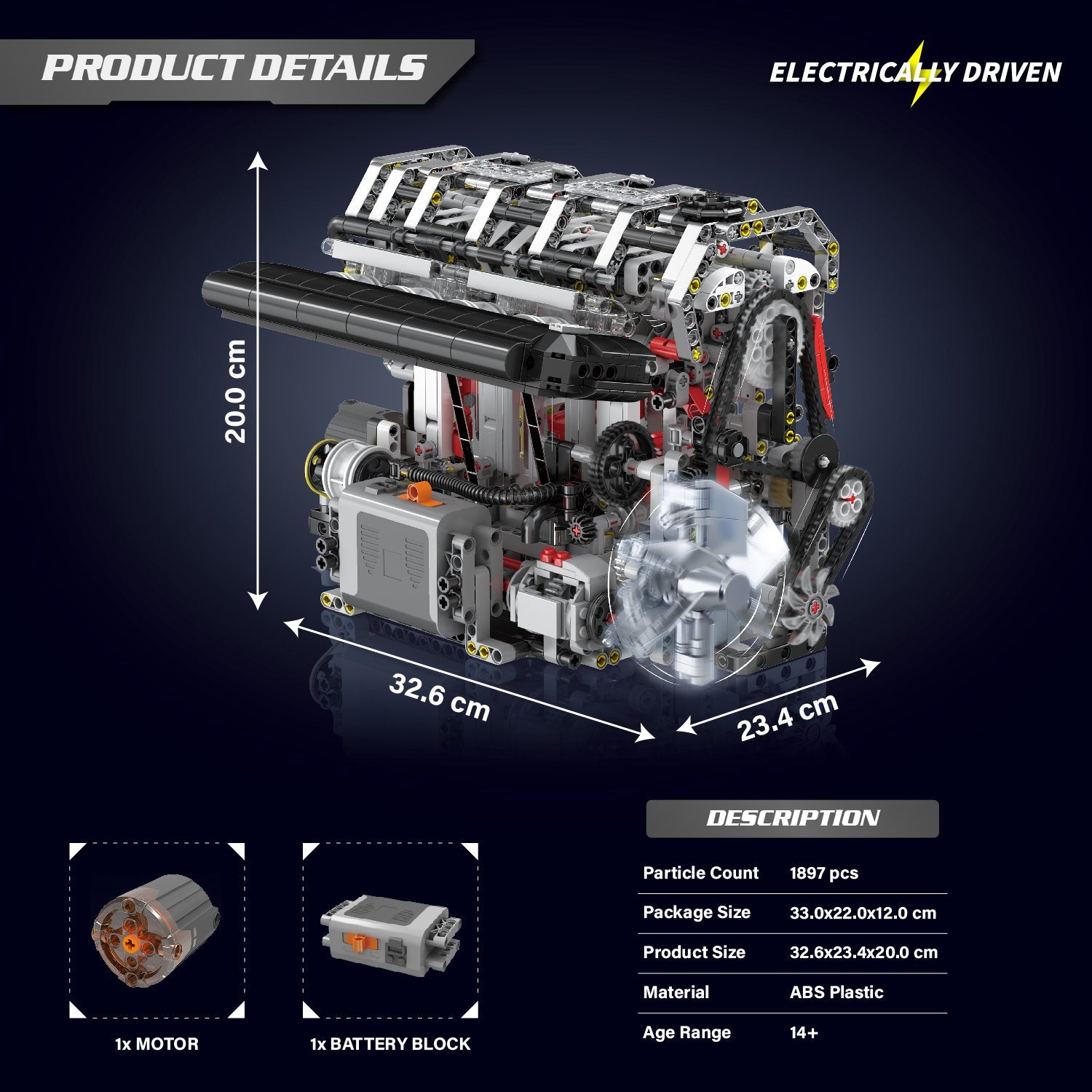 Mould King L4 Casoline Engine Building Blocks Kit - 1787Pcs