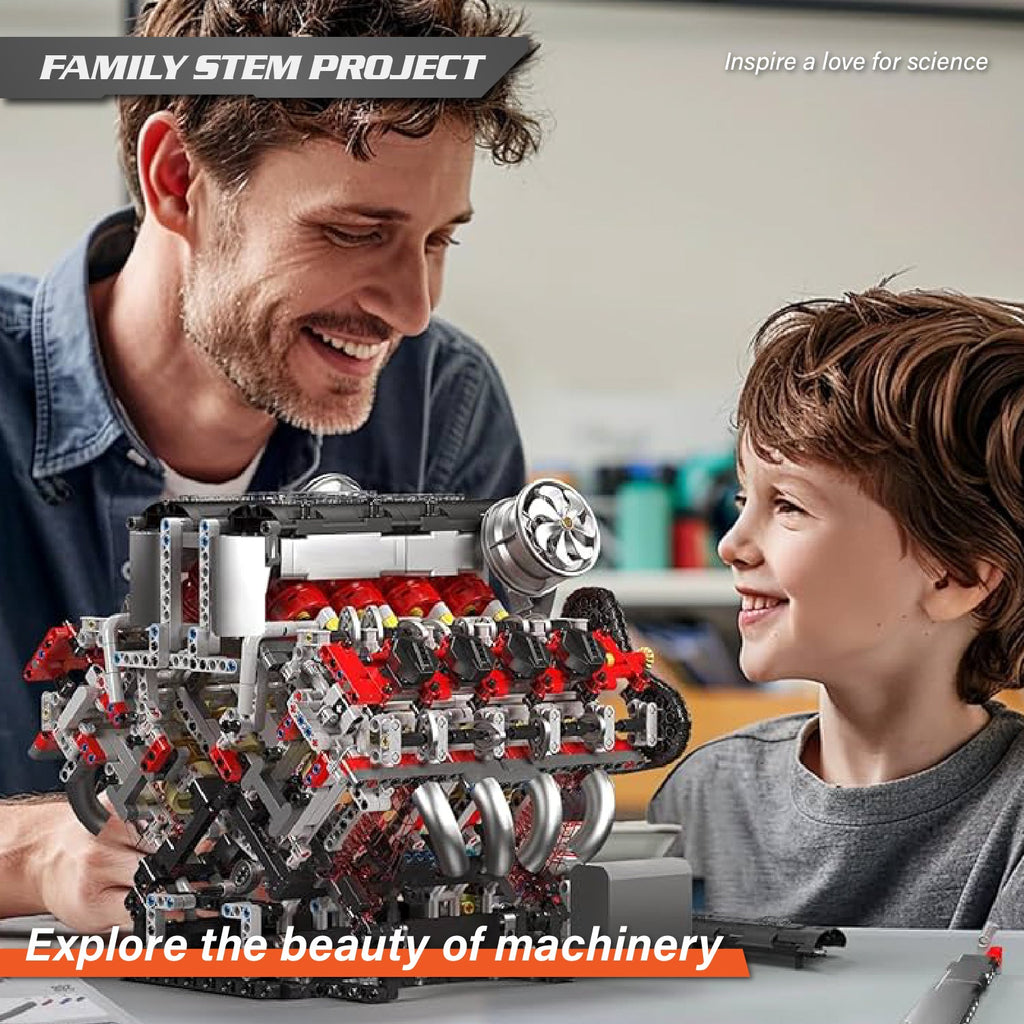 Mould King F488 3.9L V8 Engine - 2718Pcs