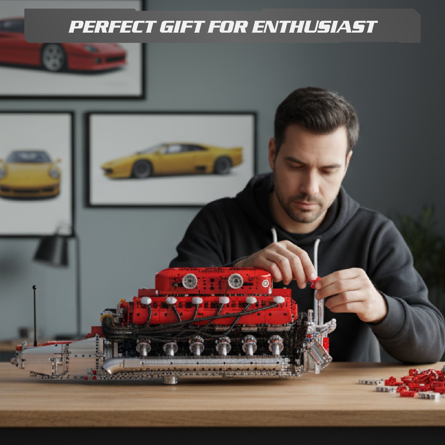 Mould King Lambo V12 Engine Building Sets - (3472 Pieces)