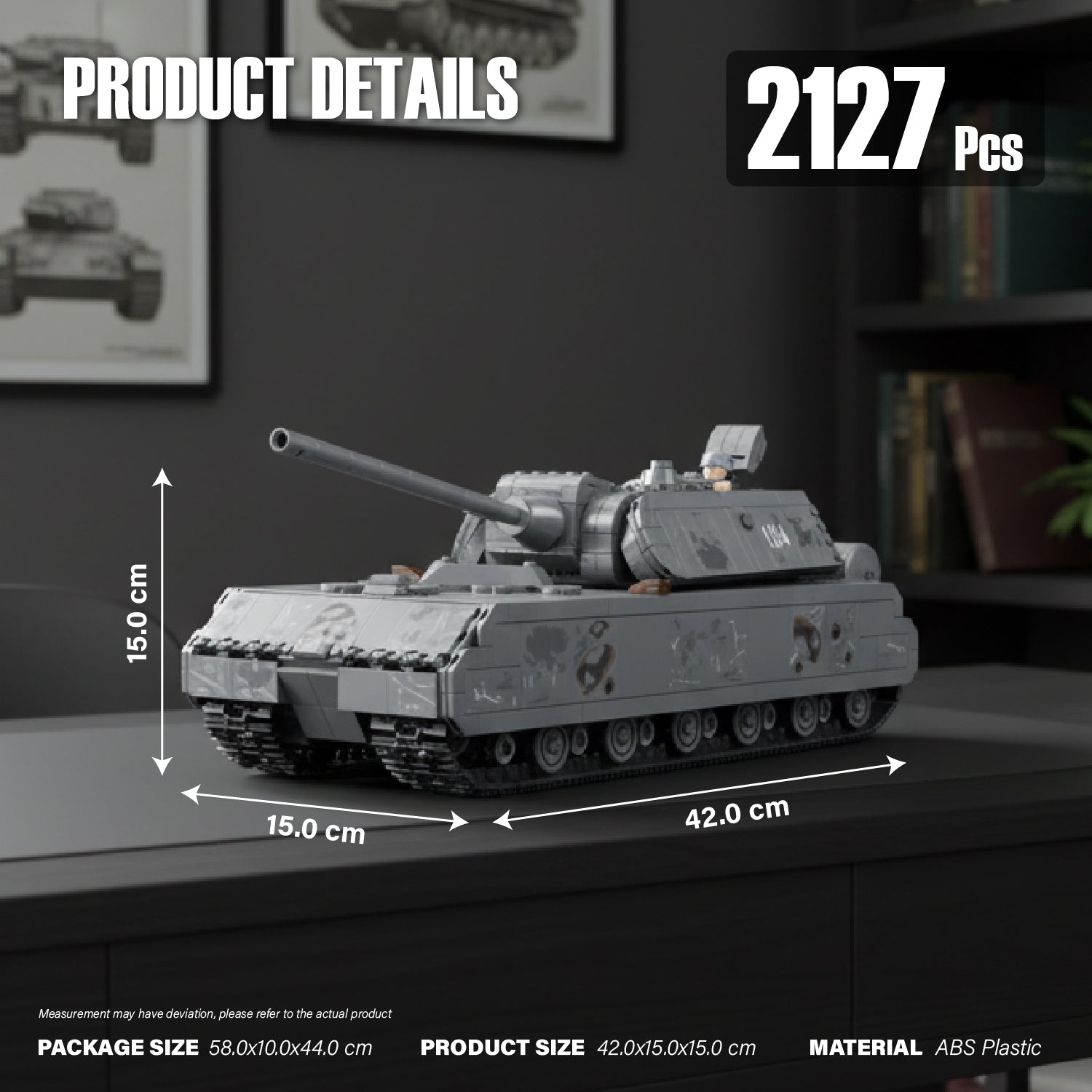 Panlos 628009 Panzer VIII Maus Tank Brick