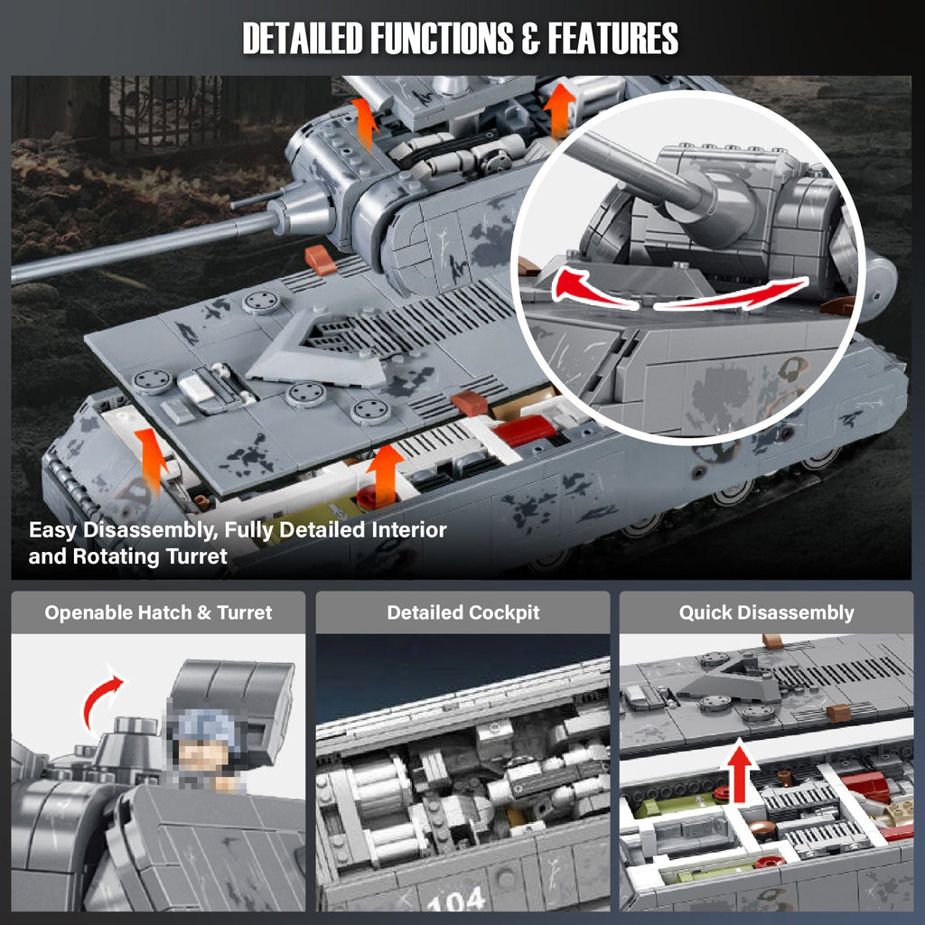 Panlos 628009 Panzer VIII Maus Tank Brick