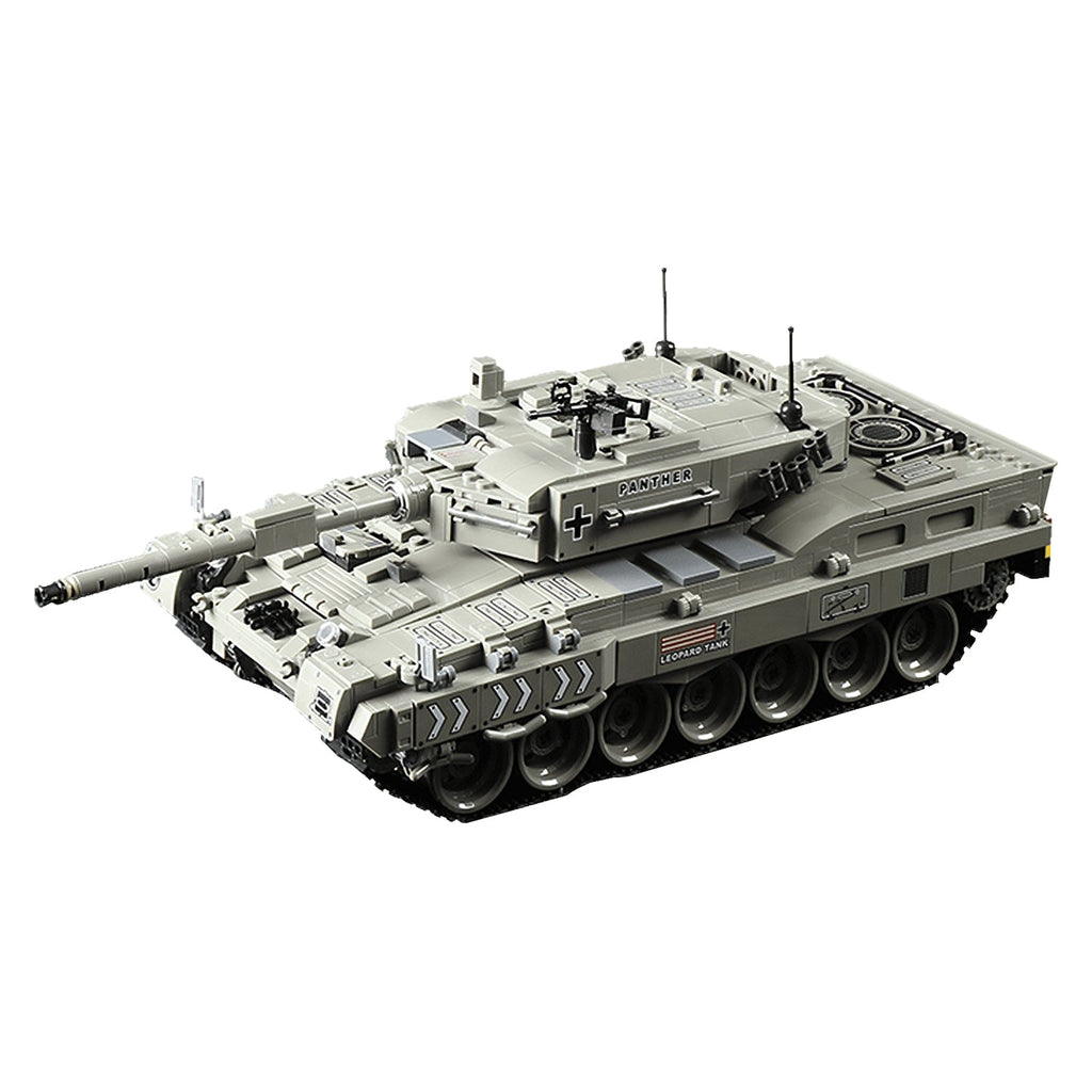 Toy tank model on a white background
