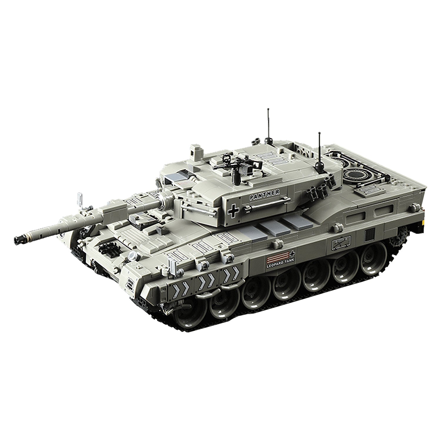 Toy tank model on a white background