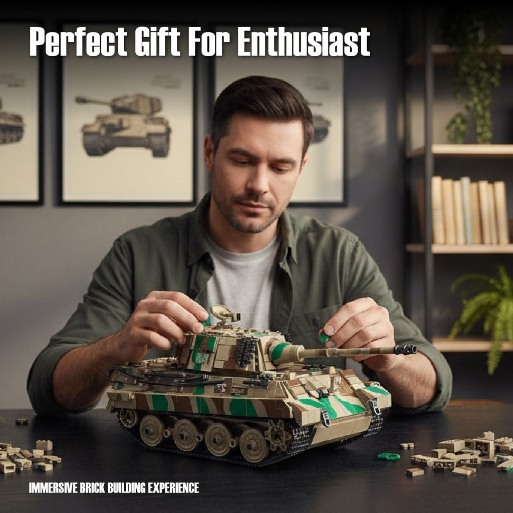 Panlos 632016 WWII King Tiger German Heavy Tank Brick