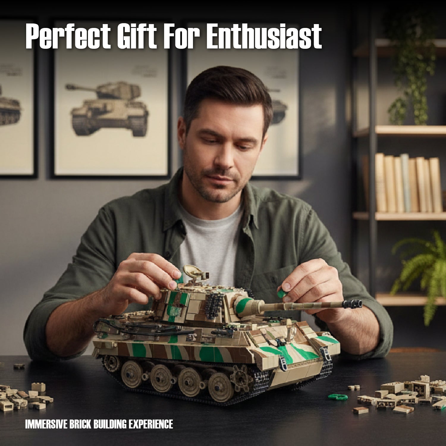 Panlos 632016 WWII King Tiger German Heavy Tank Brick