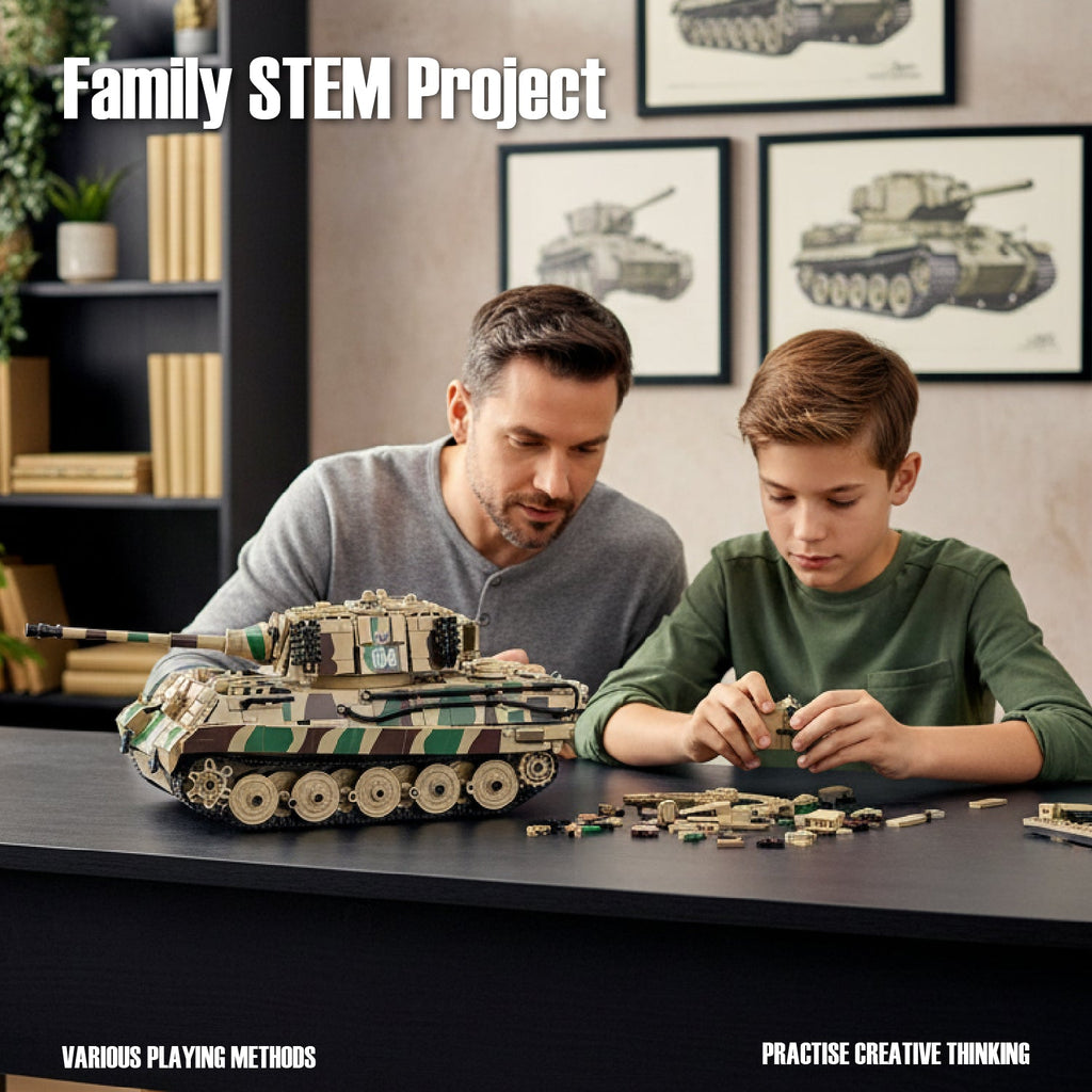 Panlos 632016 WWII King Tiger German Heavy Tank Brick