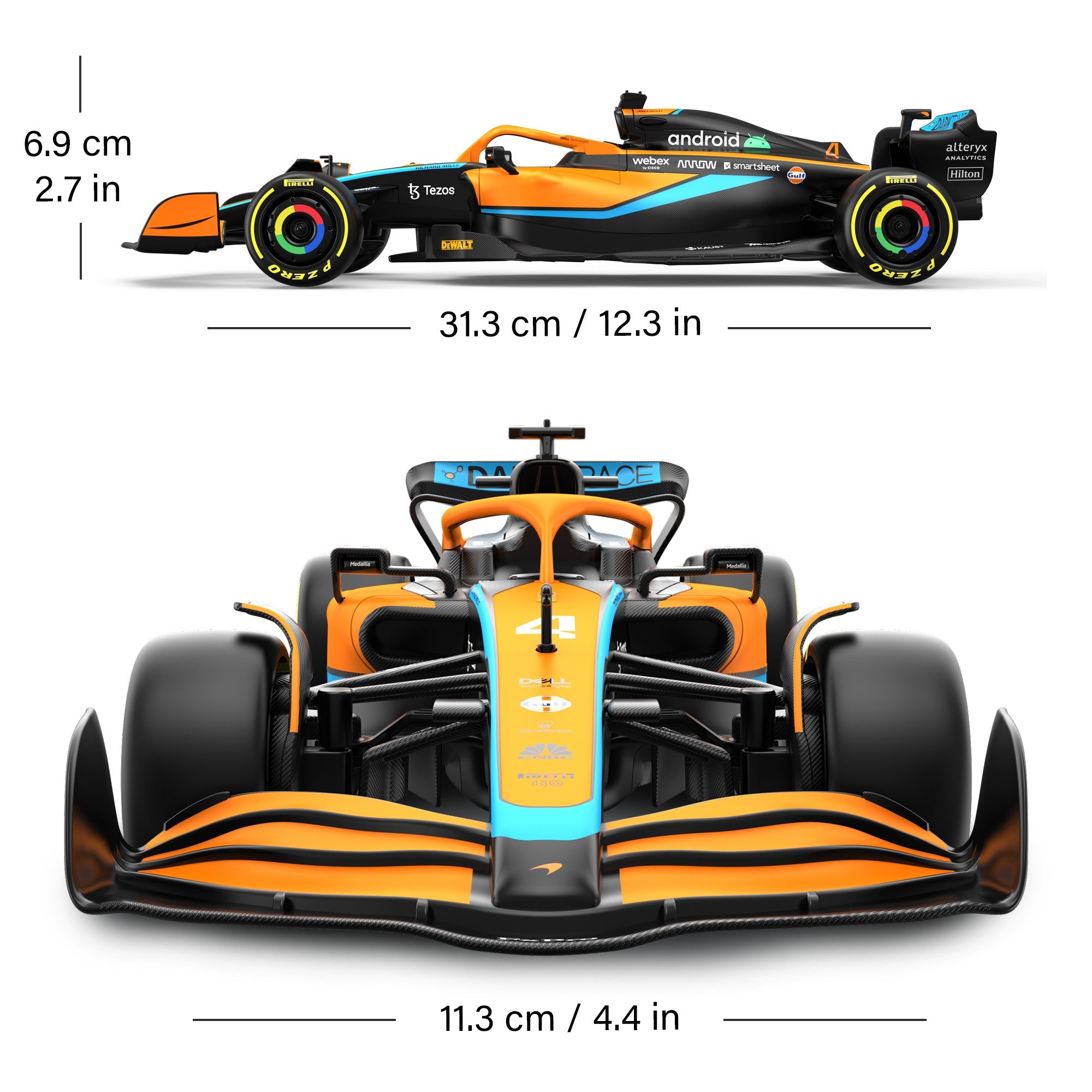McLaren F1 MCL36 RC Car 1/18 Scale Licensed Remote Control Toy Car, Official F1 Merchandise by Rastar