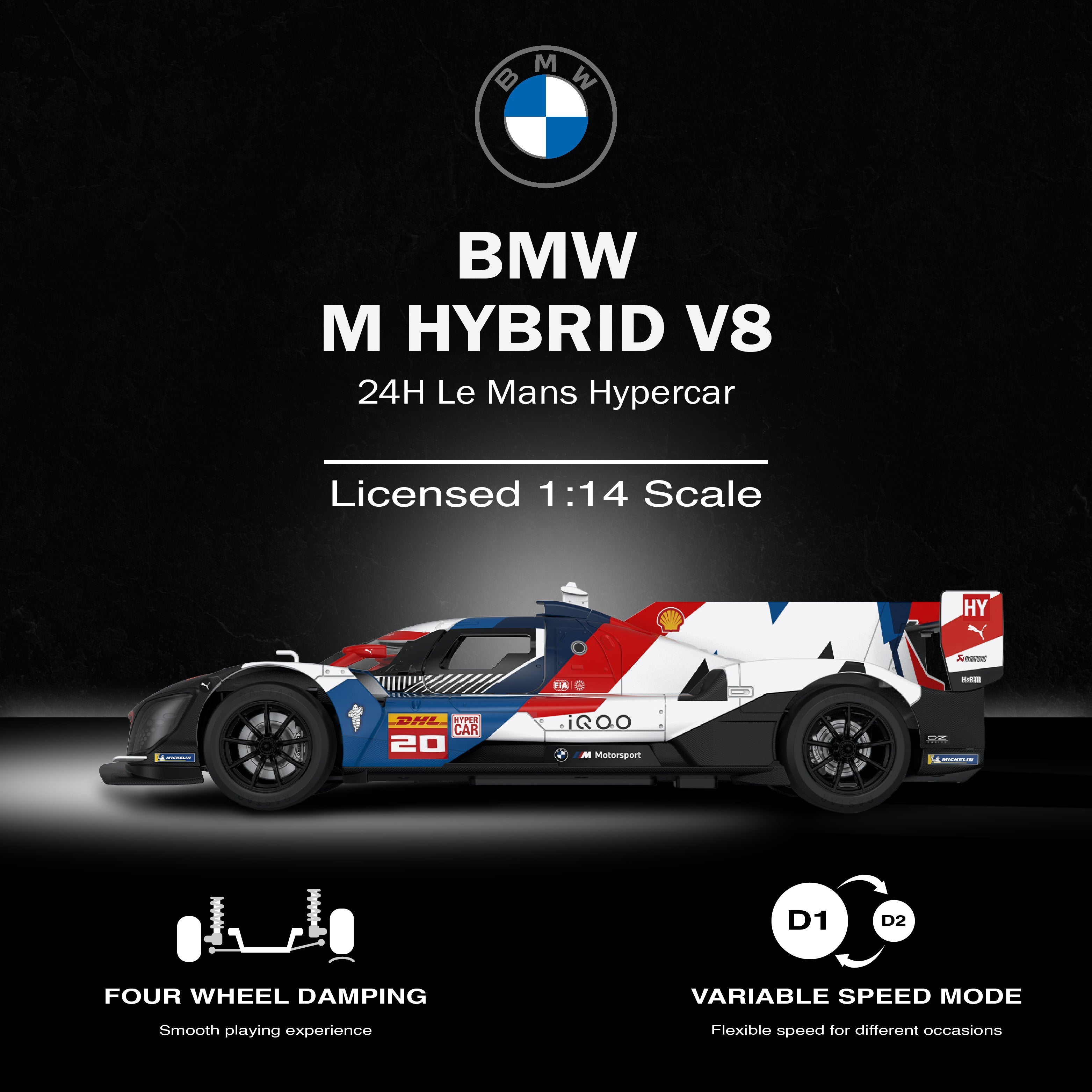BMW M Hyrbid V8 RC Car 1/14 Scale Licensed Remote Control Toy Car by Rastar