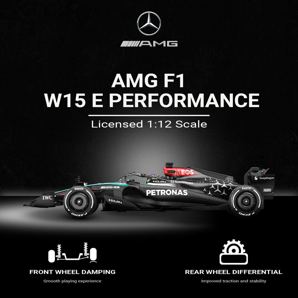 Mercedes-Benz F1 W15 EQ Performance 1/12 Scale Licensed Remote Control Toy Car, Official F1 Merchandise by Rastar